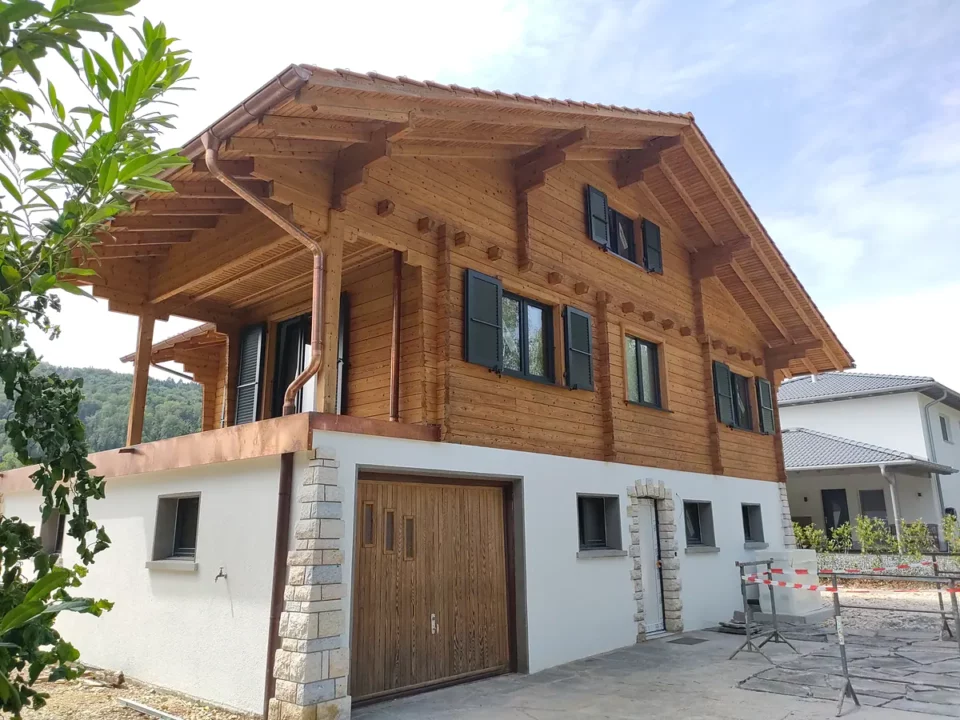 Chalet auf gemauertem Sockel: Baustelle von Ma-Tek (Softstrahlen), Foto 2