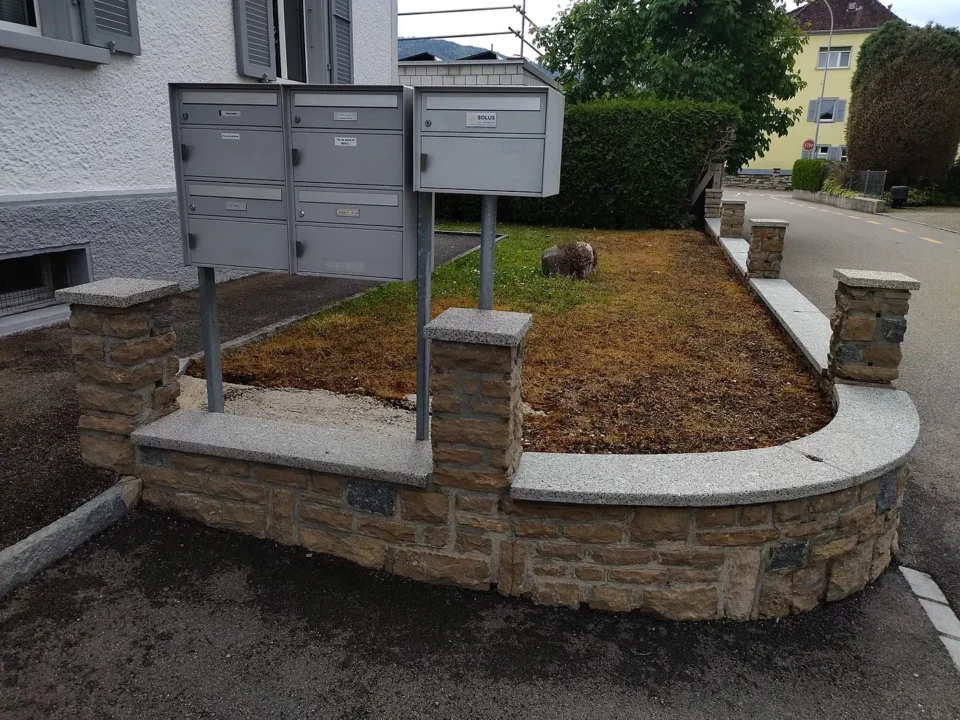 Gartenmäuerchen aus Stein – Baustelle von Ma-Tek (Nassstrahlen), Foto 3