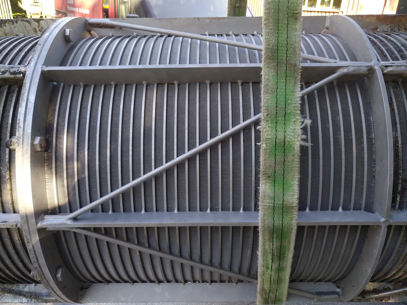 Tambour de filtration après nettoyage mécanique