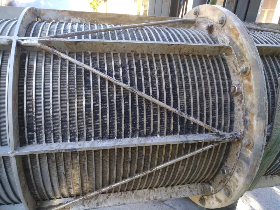 Filtertrommel vor der mechanischen Reinigung