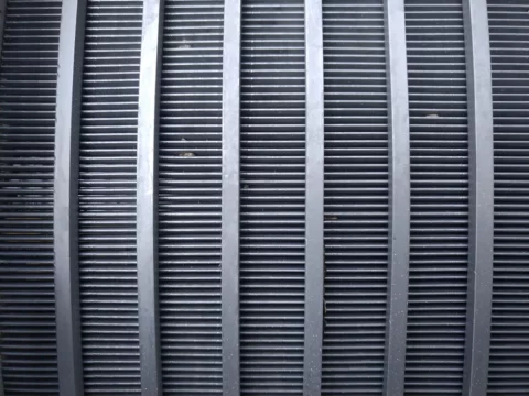 Tambour de filtration (détail) après nettoyage mécanique