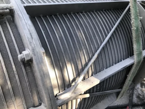 Tambour de filtration encrassé après nettoyage mécanique