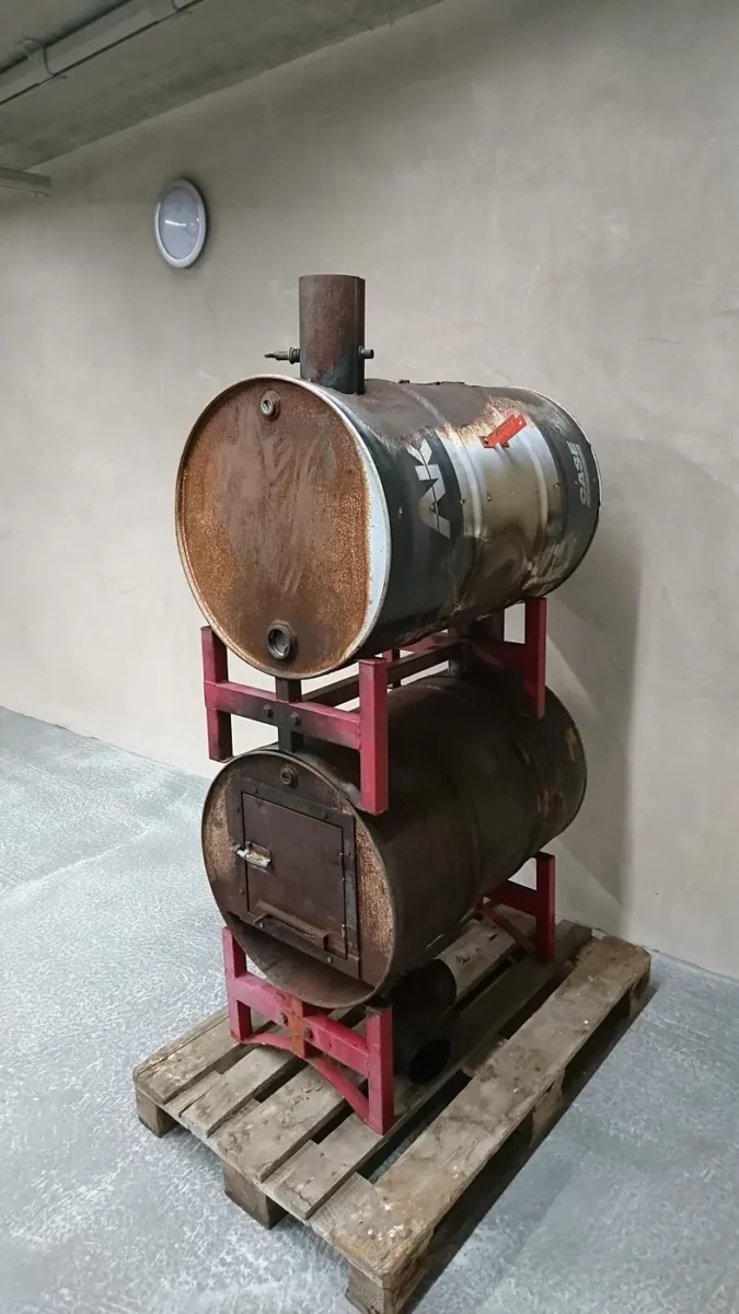 Fourneau en acier avant sablage